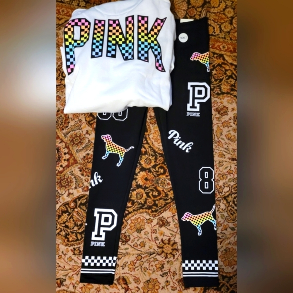 Nwt vhtf vs pink checkered fashion show set